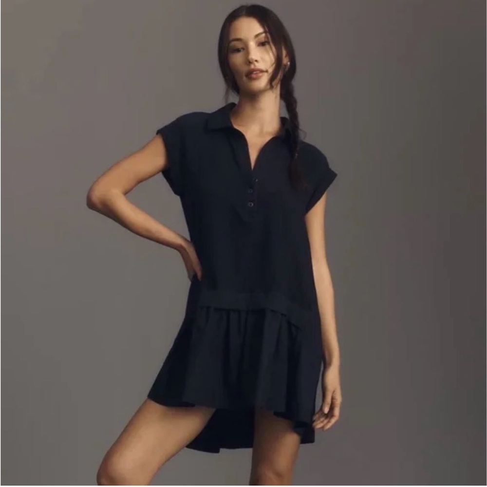 Anthropology Navy/black activewear dress